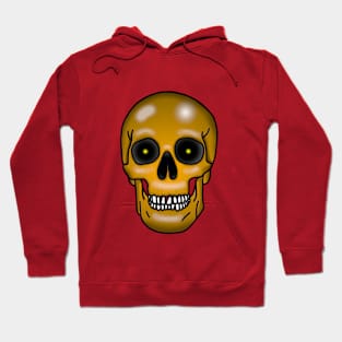 Skull, traditional your-children-will-all-become-satanists orange. Hoodie